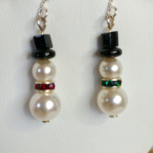 Swarovski Snowman ☃️ earrings - Picture 2 of 4